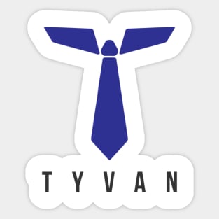 TyvanTV Logo w/TYVAN - Blue Sticker